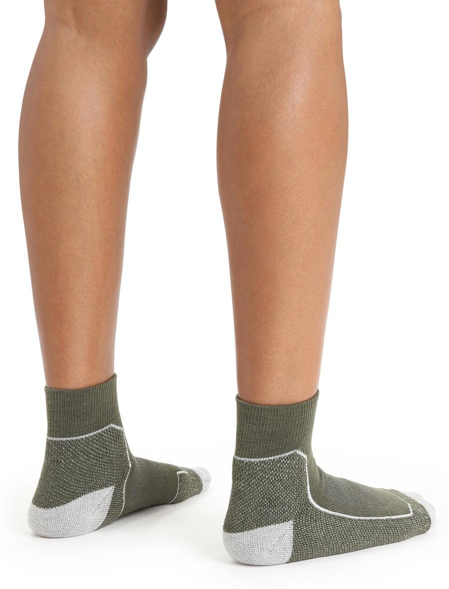 Chaussettes Icebreaker Merino Hike+ Light Mini Femme Vert Olive | FR 1446MQZA